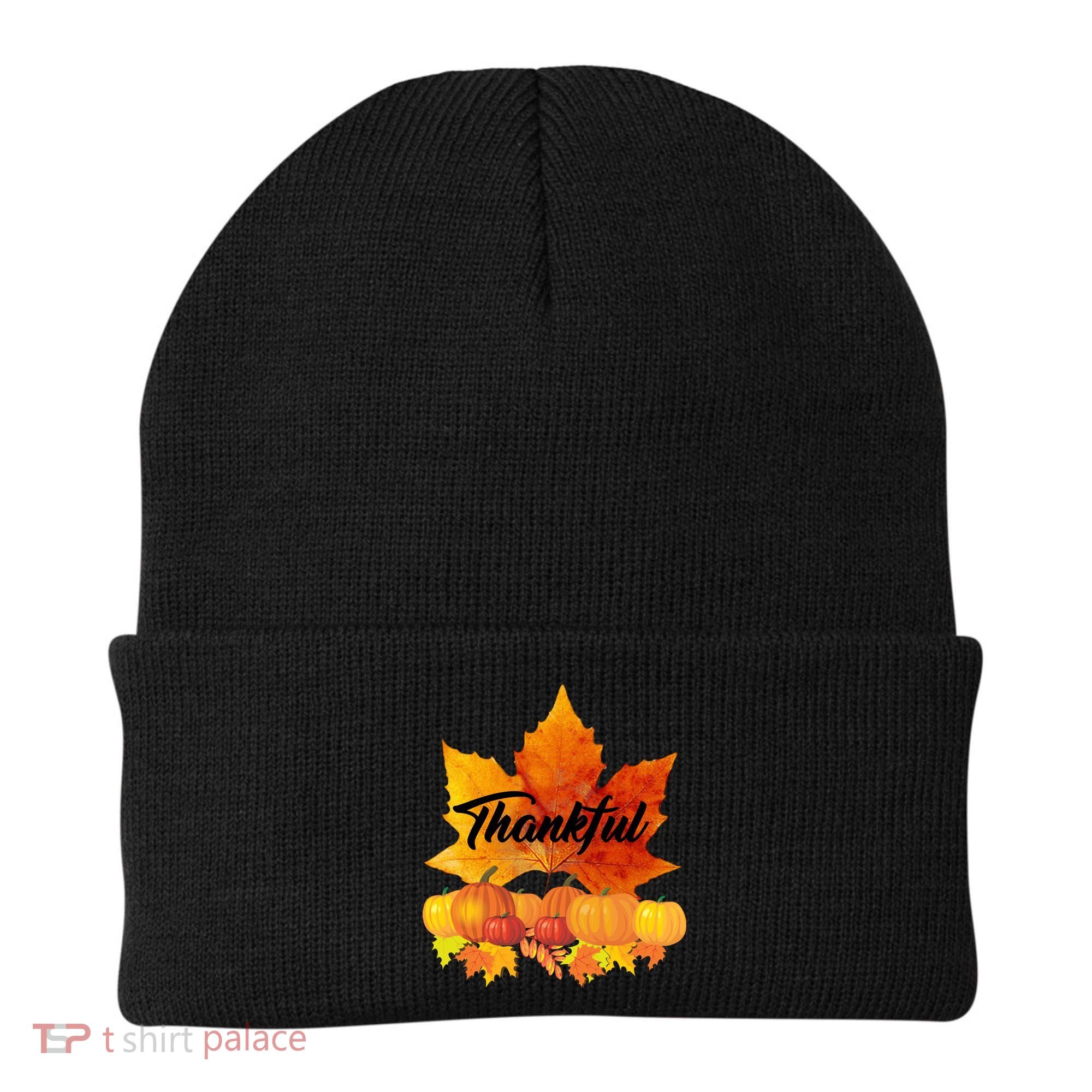 Thankful Autumn Leaves Thanksgiving Fall Beanie