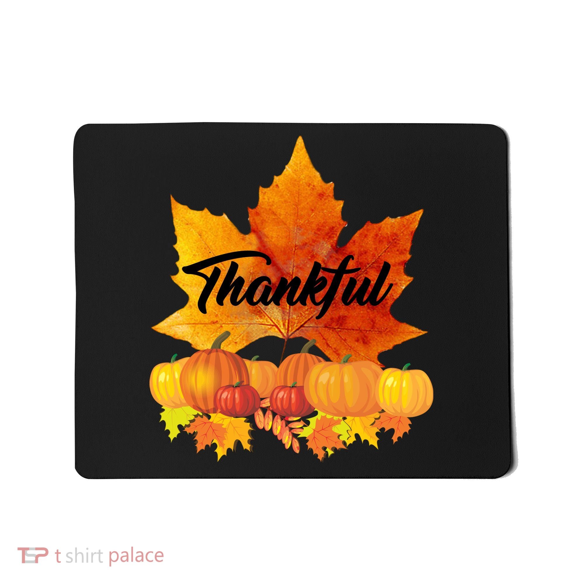 Thankful Autumn Leaves Thanksgiving Fall Mousepad