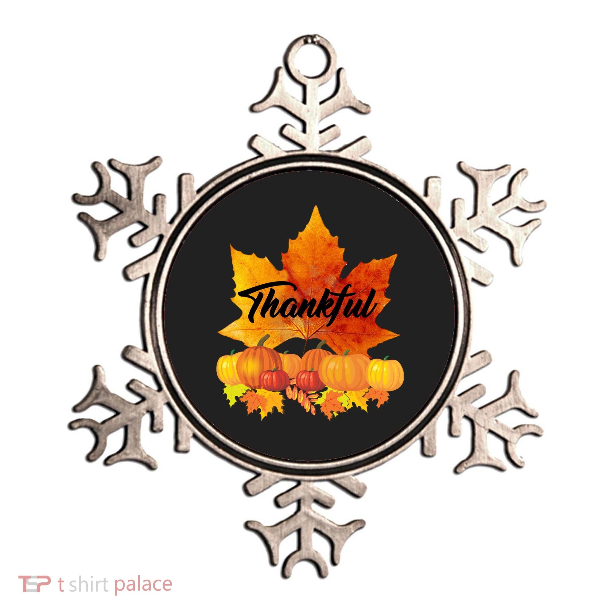 Thankful Autumn Leaves Thanksgiving Fall Ornament