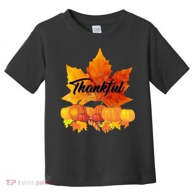 Thankful Autumn Leaves Thanksgiving Fall Toddler T-Shirt