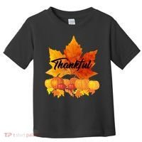 Thankful Autumn Leaves Thanksgiving Fall Toddler T-Shirt thumb 0