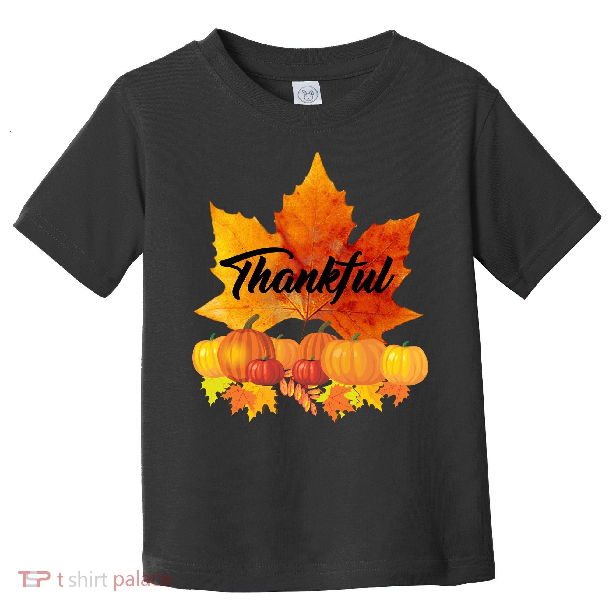 Thankful Autumn Leaves Thanksgiving Fall Toddler T-Shirt