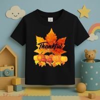 Thankful Autumn Leaves Thanksgiving Fall Toddler T-Shirt thumb 3