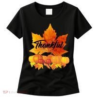 Thankful Autumn Leaves Thanksgiving Fall Women's T-Shirt thumb 0