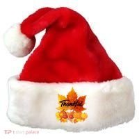 Thankful Autumn Leaves Thanksgiving Fall Santa Hat thumb 0