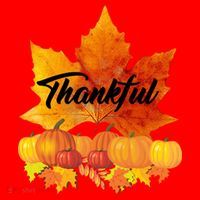 Thankful Autumn Leaves Thanksgiving Fall Santa Hat thumb 1