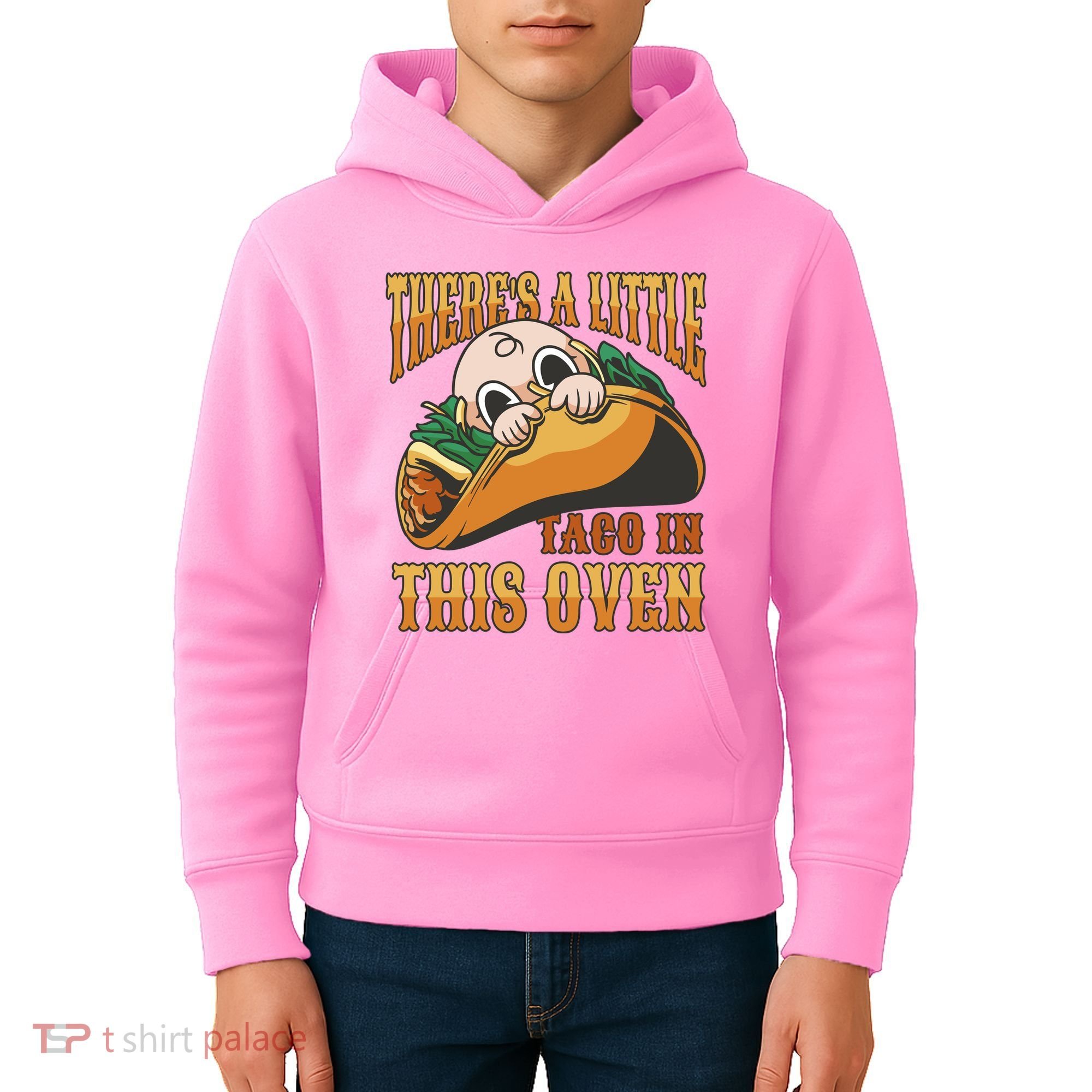 There's A Little Taco In This Oven Pregnancy Kids Hoodie