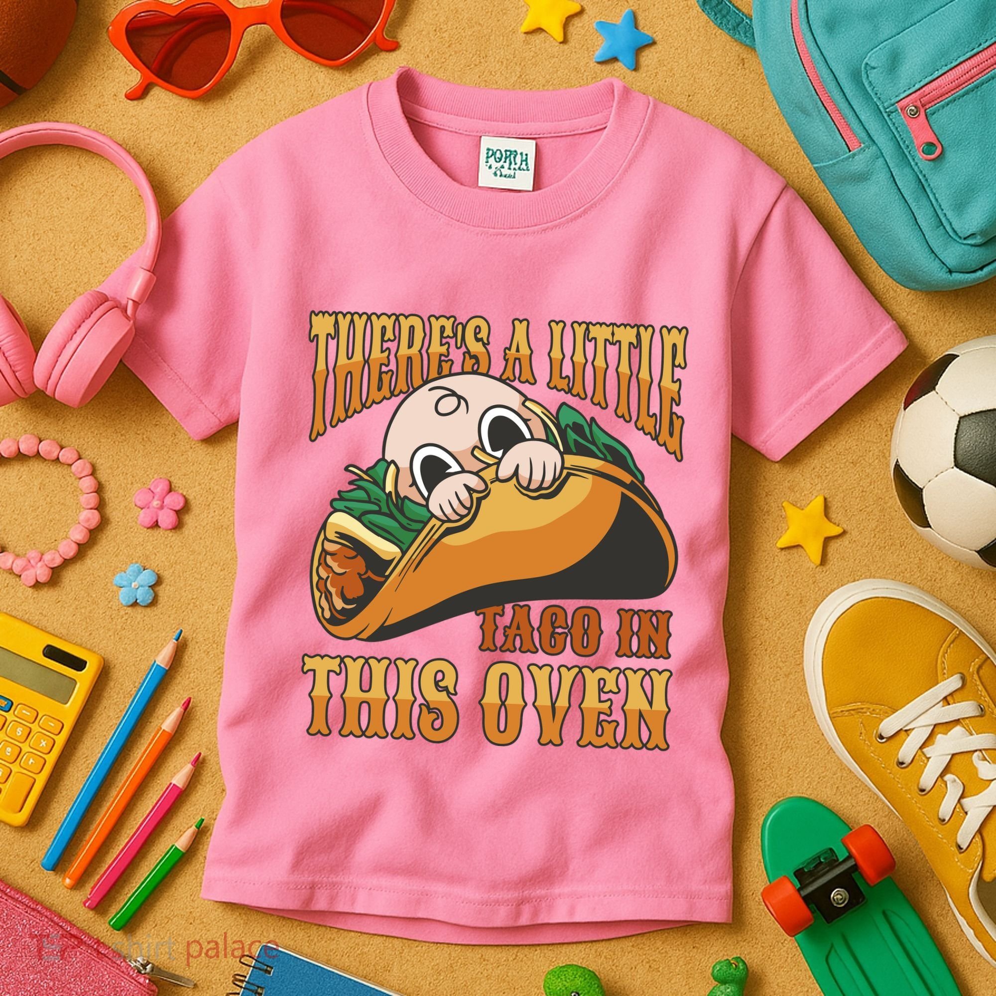 There's A Little Taco In This Oven Pregnancy Kids T-Shirt