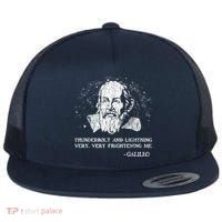 Thunderbolt And Lightning Galileo Retro Very Frightening Me Flat Bill Trucker Hat thumb 0