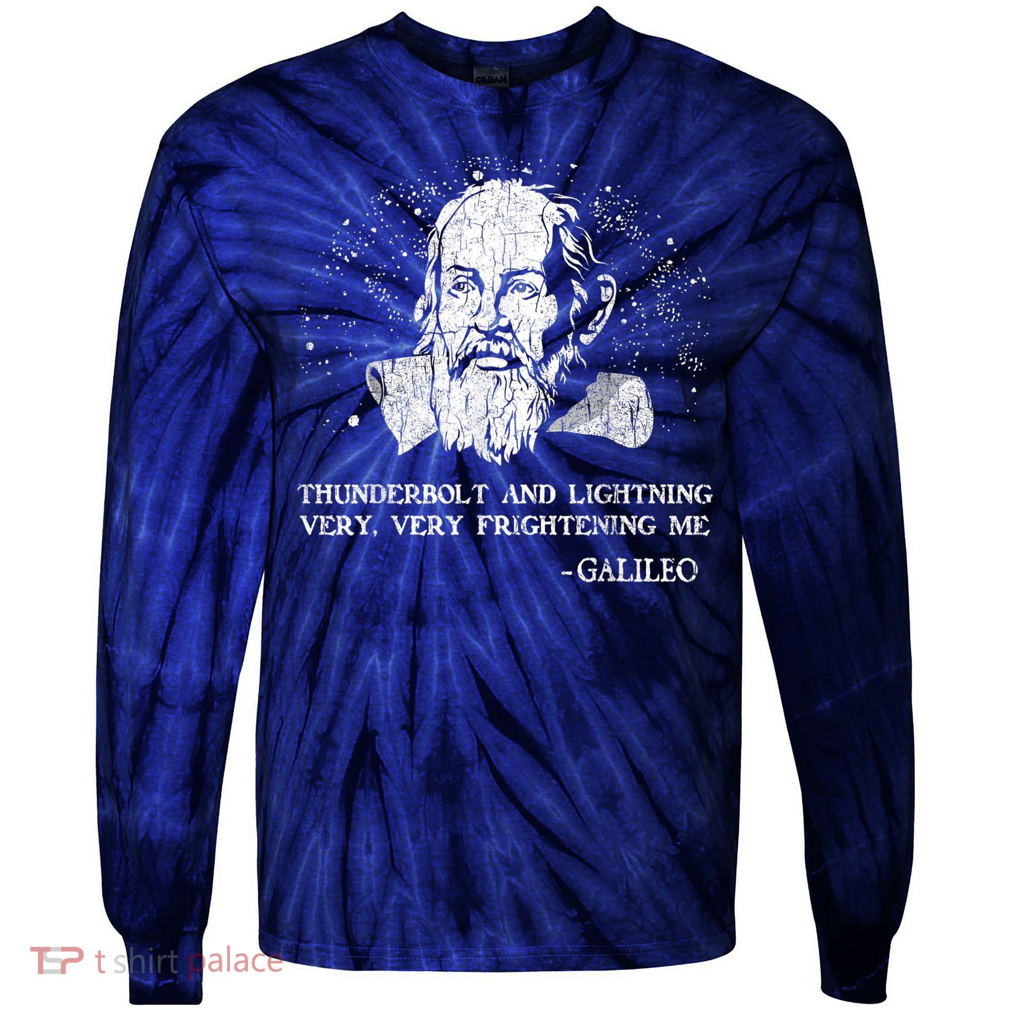 Thunderbolt And Lightning Galileo Retro Very Frightening Me Tie-Dye Long Sleeve Shirt