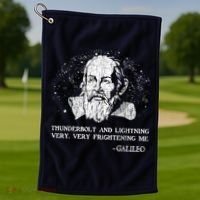 Thunderbolt And Lightning Galileo Retro Very Frightening Me Golf Towel thumb 1