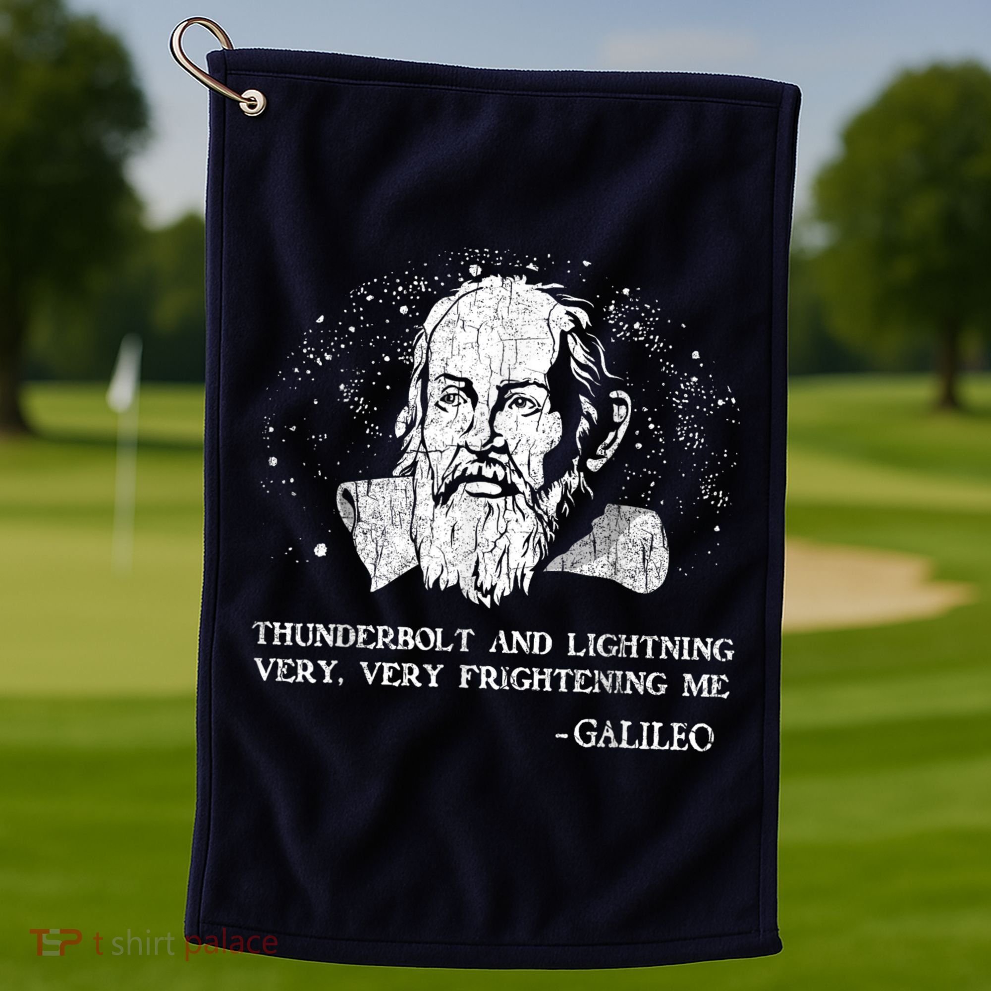 Thunderbolt And Lightning Galileo Retro Very Frightening Me Golf Towel