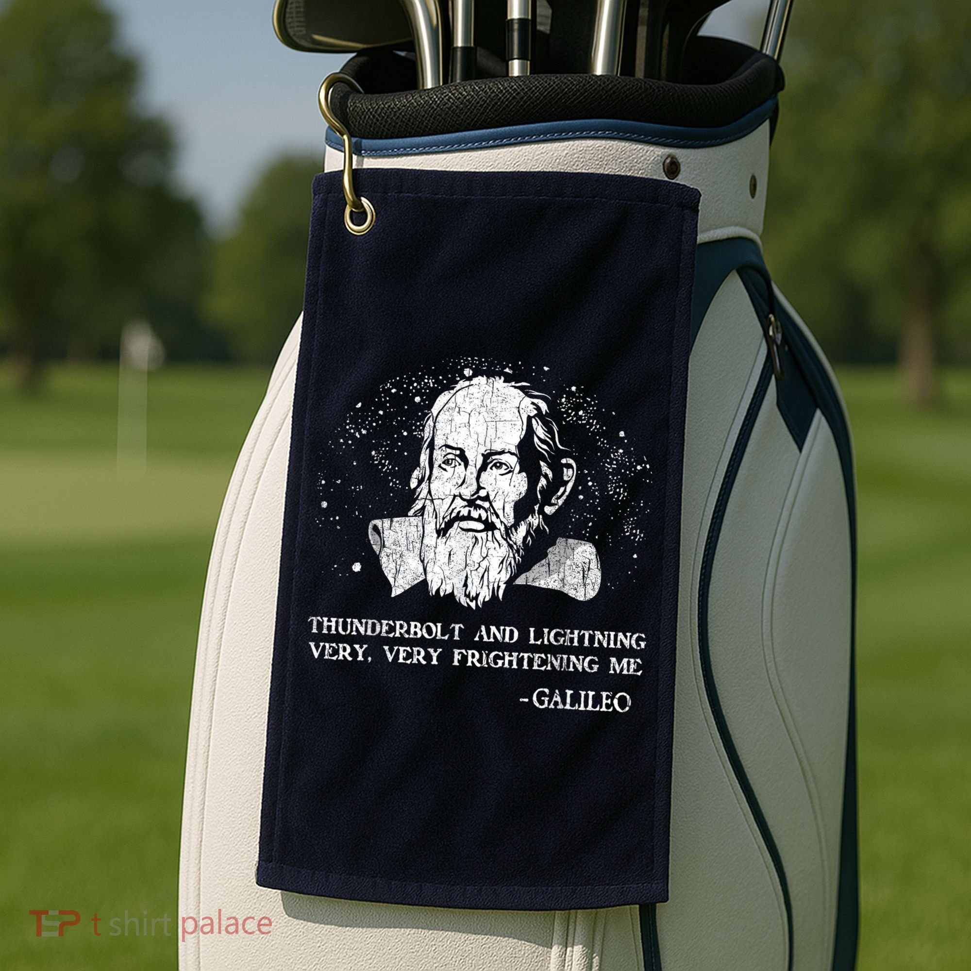 Thunderbolt And Lightning Galileo Retro Very Frightening Me Golf Towel