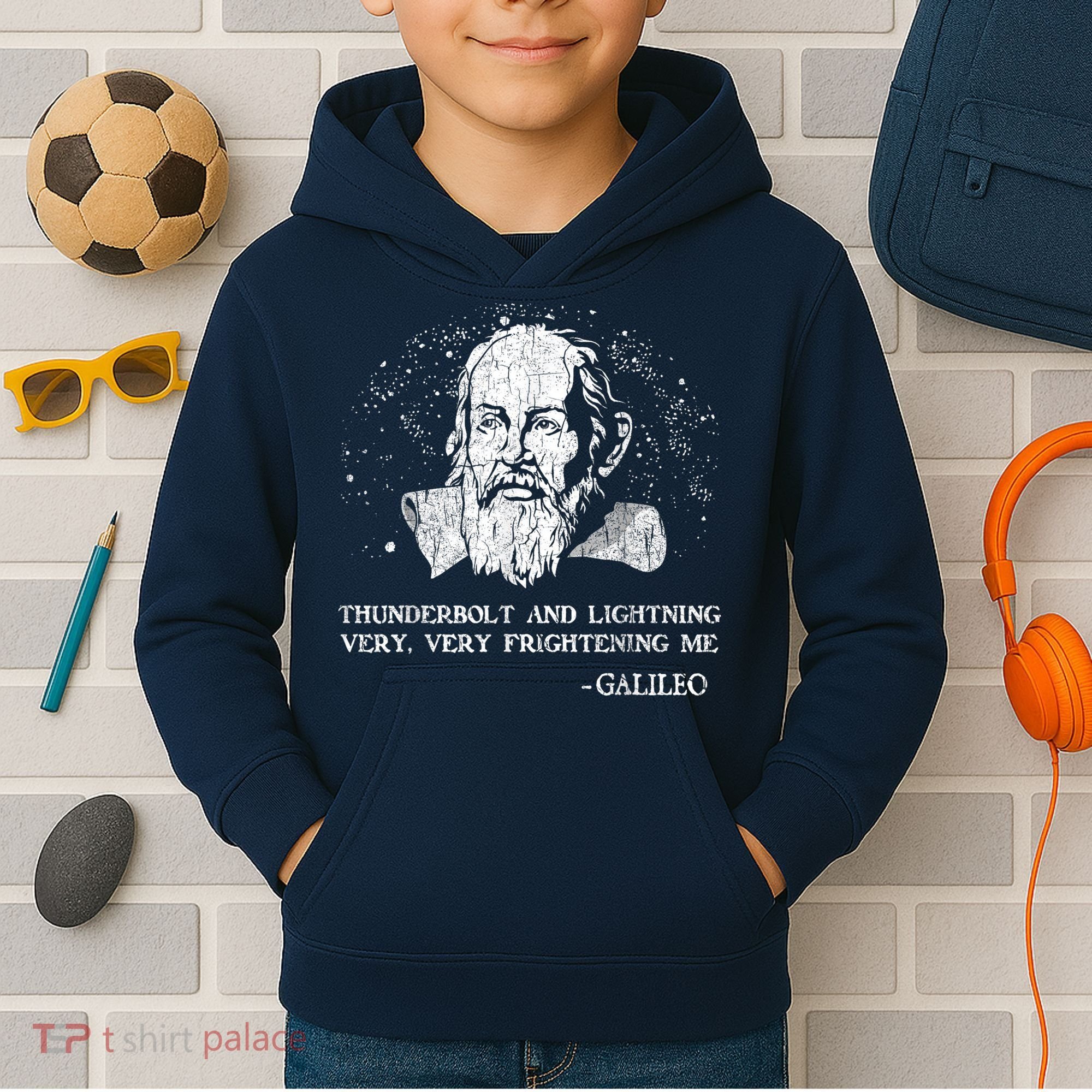 Thunderbolt And Lightning Galileo Retro Very Frightening Me Kids Hoodie