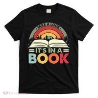 Take A Look Its In A Book Reading Vintage Retro Rainbow T-Shirt thumb 0