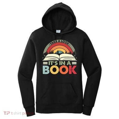 Take A Look Its In A Book Reading Vintage Retro Rainbow Women's Hoodie