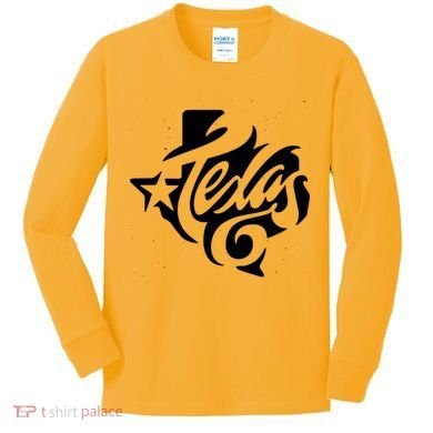 Texas Artistic Logo Kids Long Sleeve Shirt