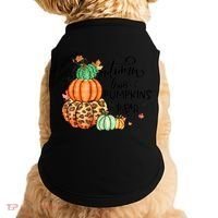 Thanksgiving Autumn Leaves And Pumpkins Please Fall Lover Doggie Tank thumb 0
