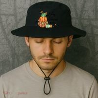 Thanksgiving Autumn Leaves And Pumpkins Please Fall Lover Bucket Hat thumb 2