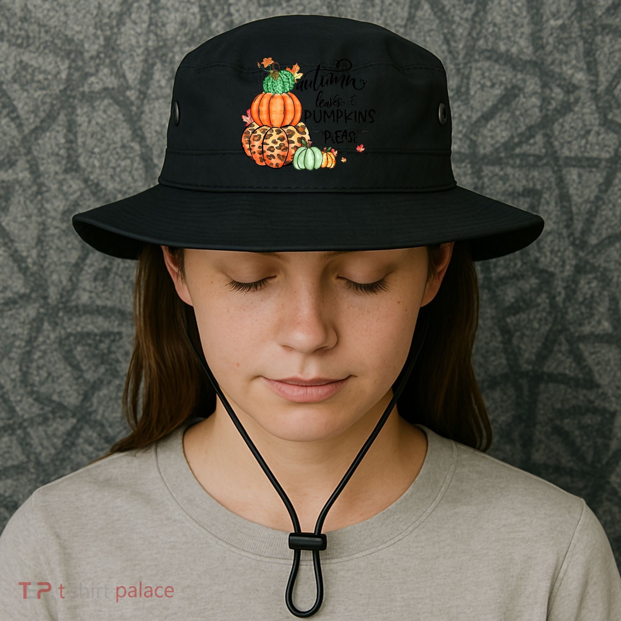 Thanksgiving Autumn Leaves And Pumpkins Please Fall Lover Bucket Hat