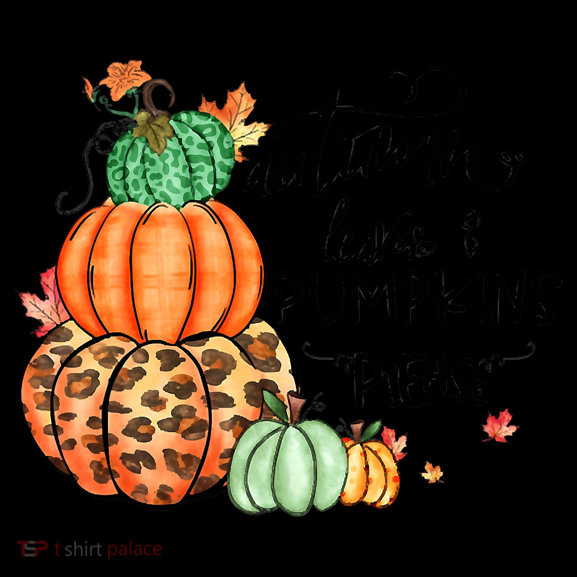 Thanksgiving Autumn Leaves And Pumpkins Please Fall Lover Women's Hoodie