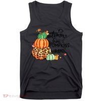 Thanksgiving Autumn Leaves And Pumpkins Please Fall Lover Tank Top thumb 0