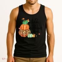 Thanksgiving Autumn Leaves And Pumpkins Please Fall Lover Tank Top thumb 3