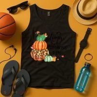Thanksgiving Autumn Leaves And Pumpkins Please Fall Lover Tank Top thumb 4