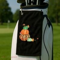 Thanksgiving Autumn Leaves And Pumpkins Please Fall Lover Golf Towel thumb 2