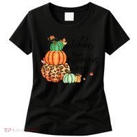 Thanksgiving Autumn Leaves And Pumpkins Please Fall Lover Women's T-Shirt thumb 0