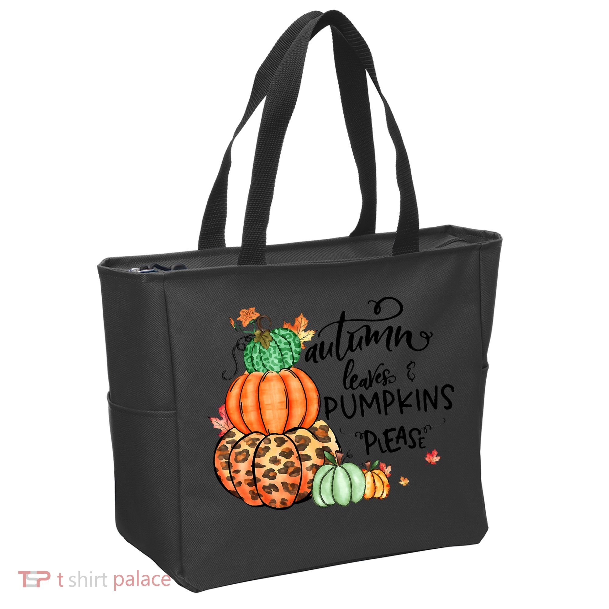 Thanksgiving Autumn Leaves And Pumpkins Please Fall Lover Tote Bag