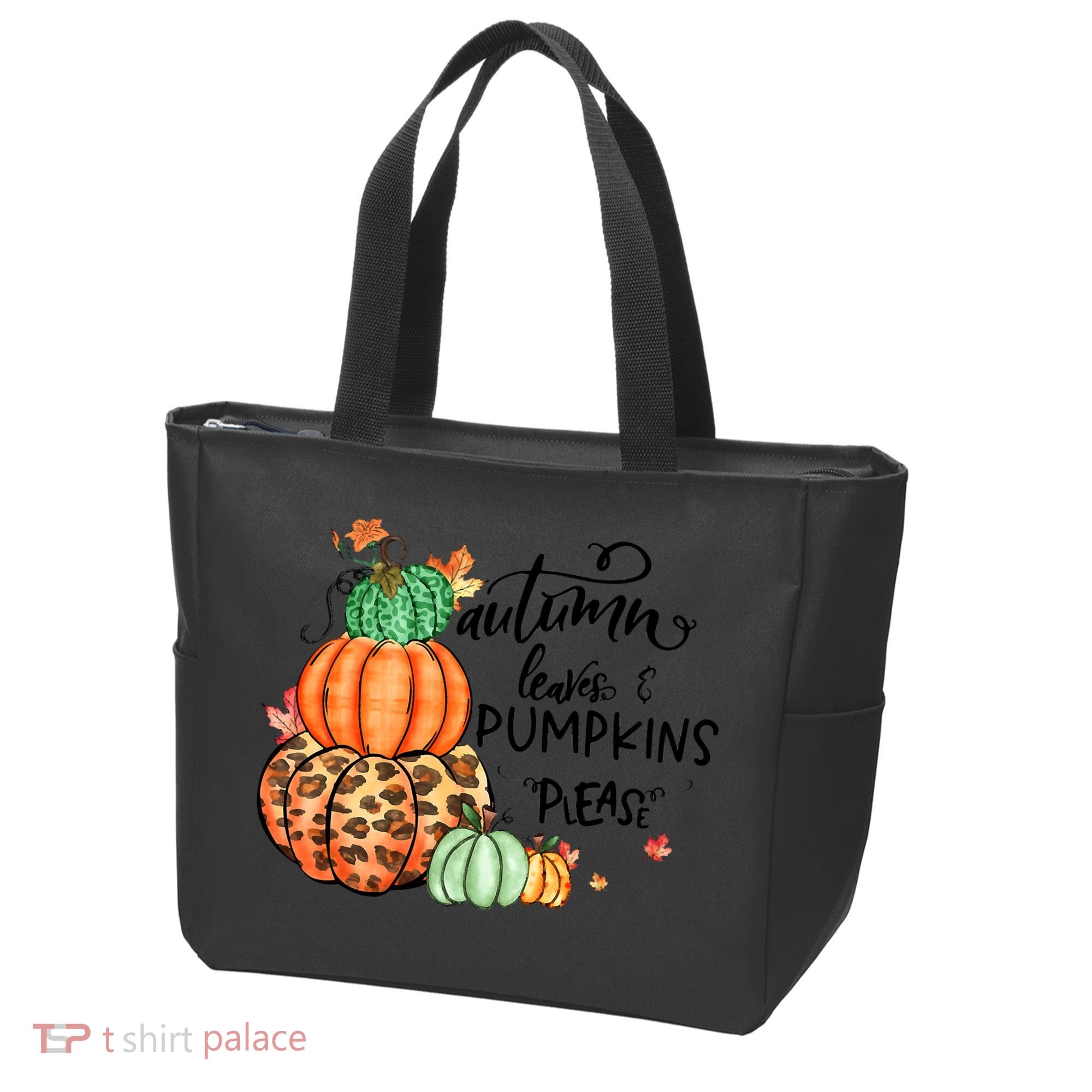 Thanksgiving Autumn Leaves And Pumpkins Please Fall Lover Tote Bag