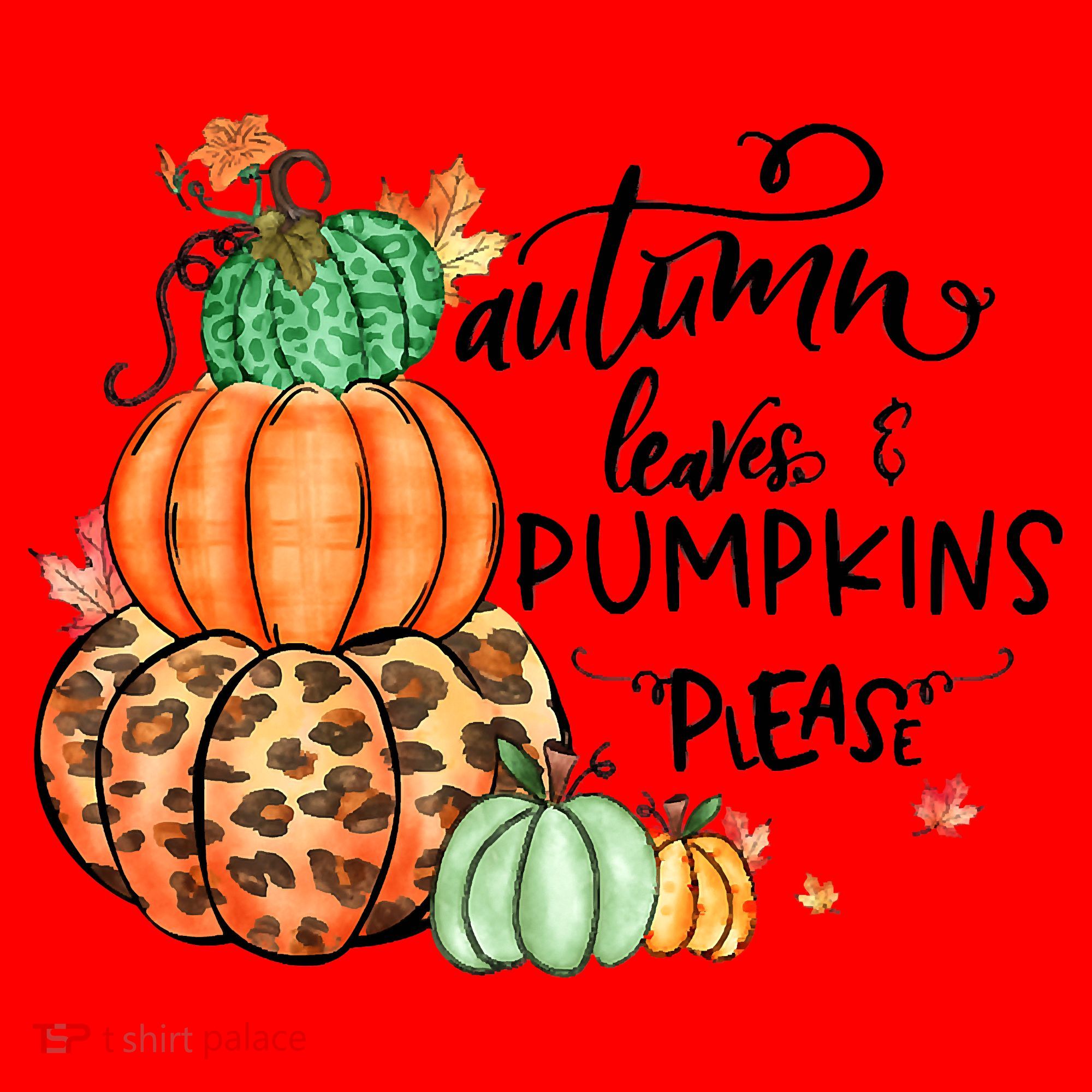 Thanksgiving Autumn Leaves And Pumpkins Please Fall Lover Santa Hat