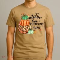 Thanksgiving Autumn Leaves And Pumpkins Please Fall Lover T-Shirt thumb 3