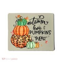 Thanksgiving Autumn Leaves And Pumpkins Please Fall Lover Mousepad thumb 0