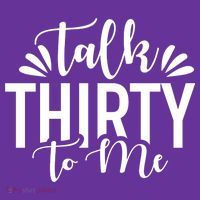 Talk Thirty To Me 30th Birthday Funny Button thumb 1