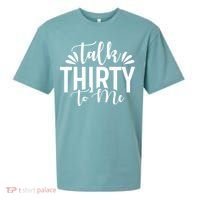 Talk Thirty To Me 30th Birthday Funny Sueded Cloud Jersey T-Shirt thumb 0
