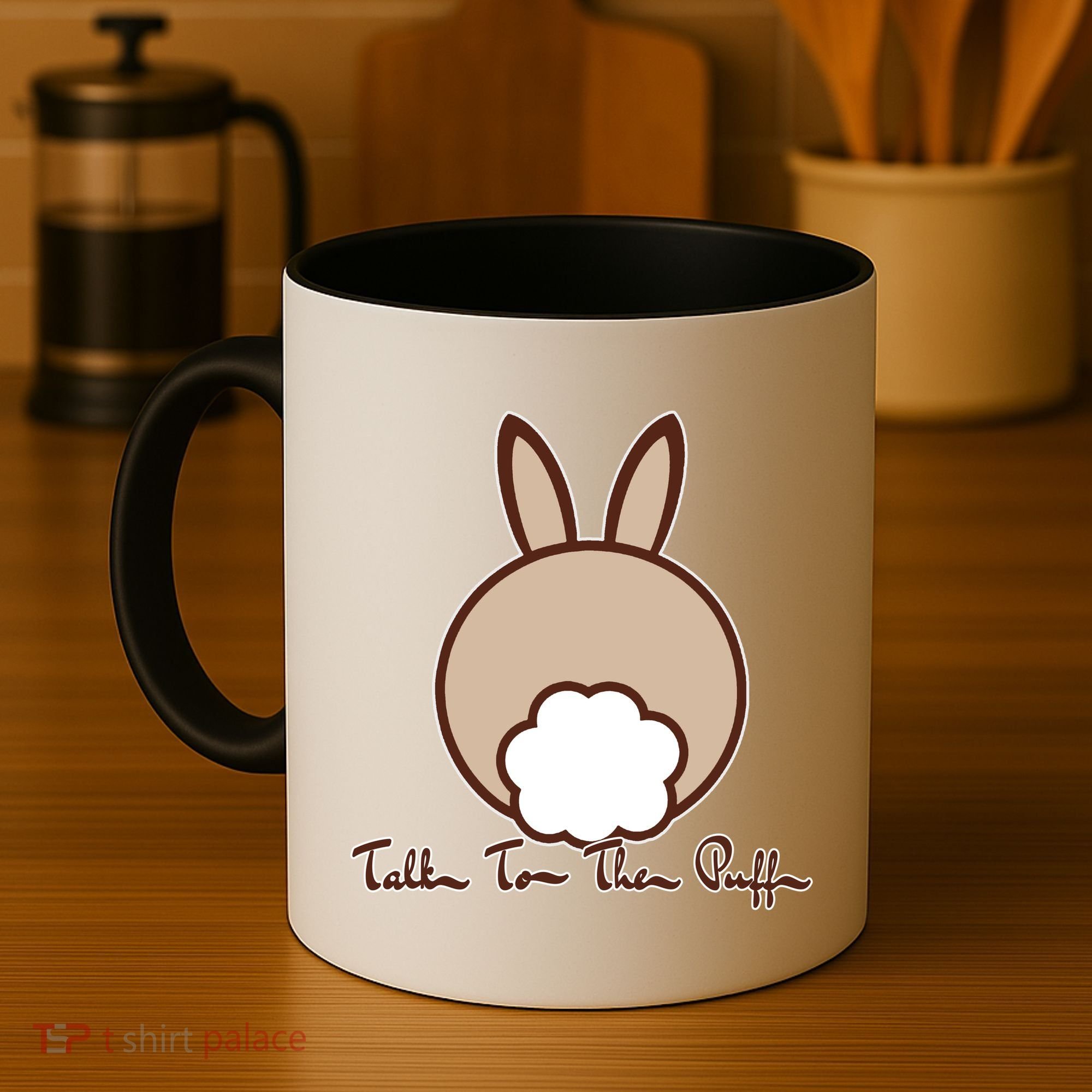 Talk To The Puff Funny Easter Bunny Coffee Mug