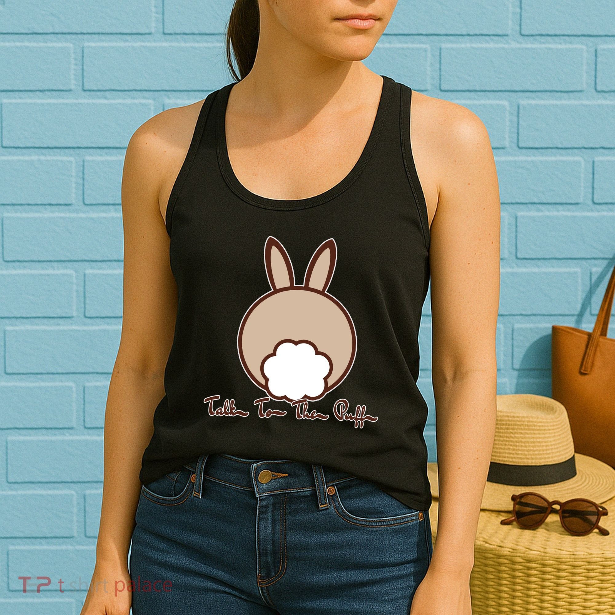 Talk To The Puff Funny Easter Bunny Women's Tank Top