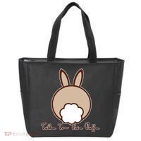 Talk To The Puff Funny Easter Bunny Tote Bag thumb 0