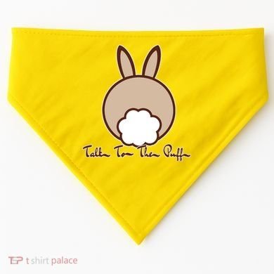 Talk To The Puff Funny Easter Bunny USA-Made Doggie Bandana