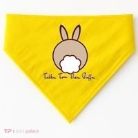 Talk To The Puff Funny Easter Bunny USA-Made Doggie Bandana thumb 0