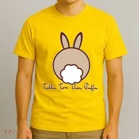 Talk To The Puff Funny Easter Bunny T-Shirt thumb 3