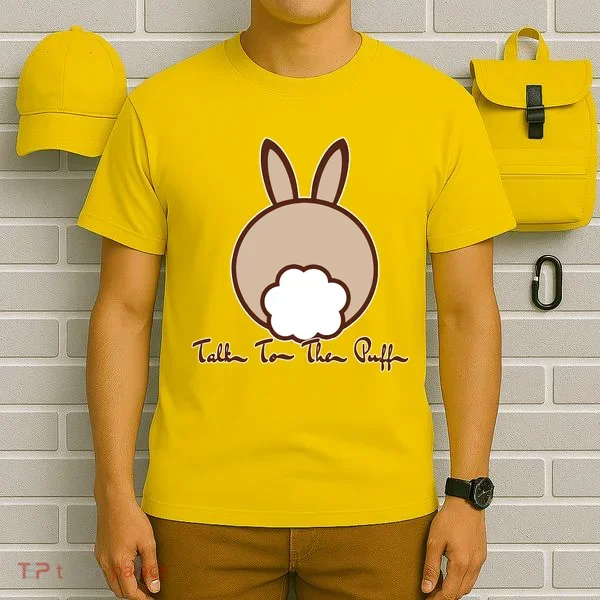 Talk To The Puff Funny Easter Bunny T-Shirt