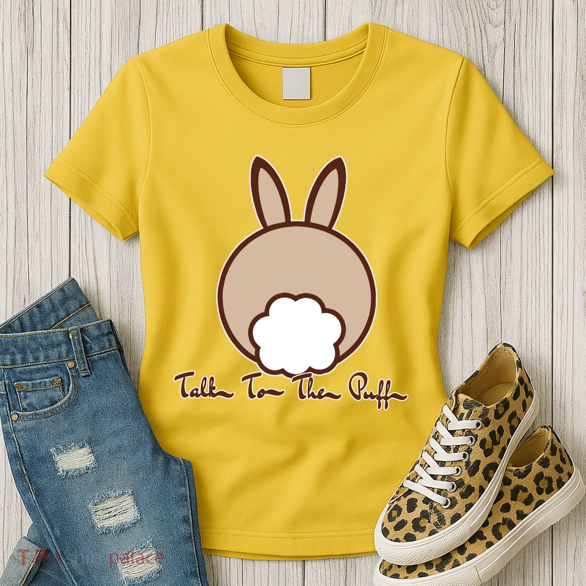 Talk To The Puff Funny Easter Bunny Women's T-Shirt