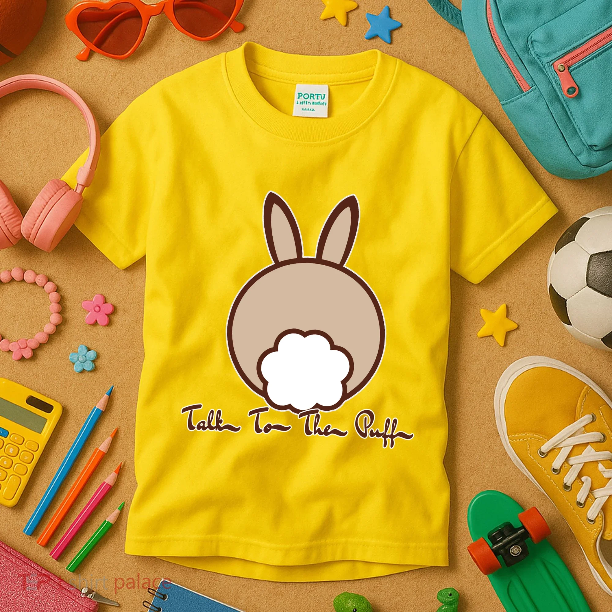 Talk To The Puff Funny Easter Bunny Kids T-Shirt