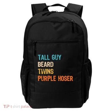 Tall Guy Beard Twins Purple Hoser Backpack
