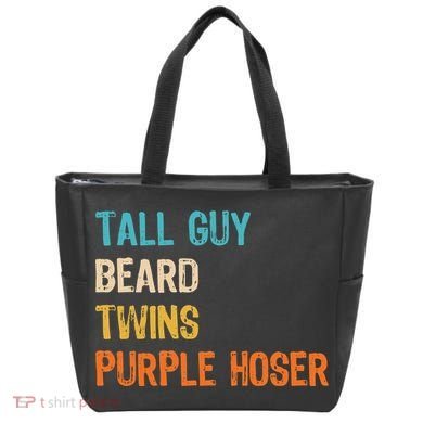 Tall Guy Beard Twins Purple Hoser Tote Bag