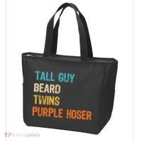 Tall Guy Beard Twins Purple Hoser Tote Bag thumb 3