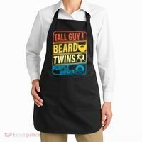 Tall Guy Beard Twins Purple Hoser Funny Apron thumb 2